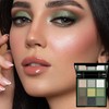 Green Cat-eye Eyeshadow Palette, 9 Colors Matte & Glitter, Highly