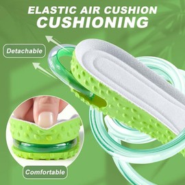Air Cushion Height Increase Insoles for Men and Women - Shock Absorbing, Comfortable, Invisible Lift, Full-Length, Anti-Odor, Non-Collapsing Design for Sports and Daily Use M(EU 39-40) 2.5CM