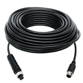 INSEETECH 4 Pin Camera Extension Cable for Backup Camera, Aviation Extension - Waterproof Video Power Cord for RV Truck Trailer Bus - Shielded Pure Copper Wire Rear View System CCTV Monitor (16FT/5M)