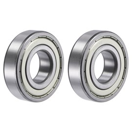 TA-VIGOR 2Pcs 6205ZZ Deep Groove Ball Bearings, Z1 25mm x 52mm x 15mm Double Sealed Industrial Bearings, Chrome Steel Skateboard Bearings for Motor Electrical Instrument Equipment