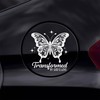 Transformed by God's Love Car Decal Butterfly, Love Jesus, Bible