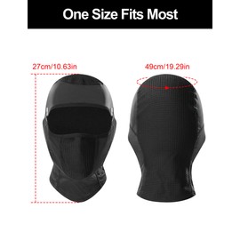 Kutook Balaclava Face Mask Men Motorcycle Cycling Summer Waffle Breathable Headgear Women Ice Silk Elastic UV Protection Hood Mask Black