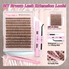 Yawamica Brown Lash Clusters Kit Fluffy Lash Extension Kit 10-16mm
