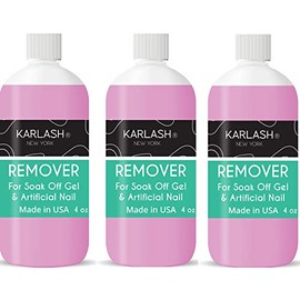 Karlash Professional Soak Off Remover for Gel Nail Polish Remover 4 oz (3 Pieces)