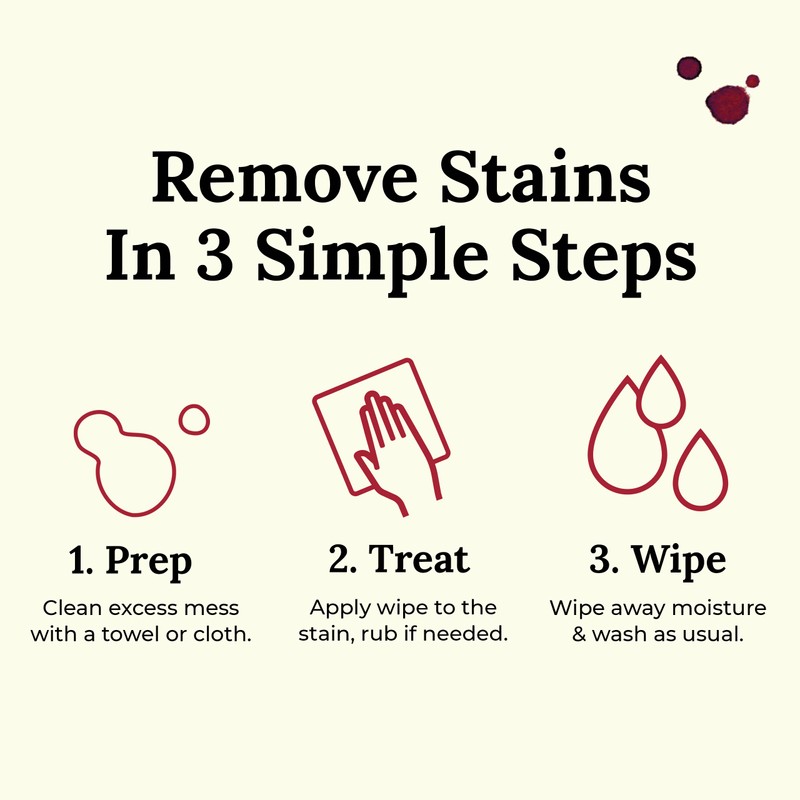 Chateau Spill Red Wine Stain Remover Wipes - 25 Count