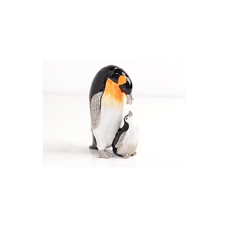 Widdop Penguin with Chick Trinket Box - Ornament - Treasured