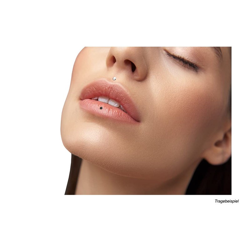 PIERCINGLINE PTFE Labret with Internal Thread Titanium Attachment Screw Disc
