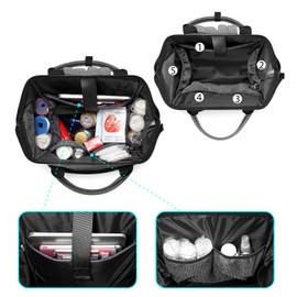 Gatycallaty Backpack Purse for Women Work Nurse Travel Laptop Teacher Bags for Women Nurse Accessories for Work Nursing Essentials College Book Bags with Luggage Strap Ladies Large Size