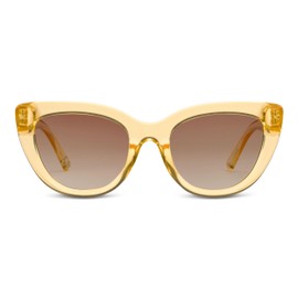 Peepers by PeeperSpecs Women's Capri Sun Cat Eye Sunglasses, Yellow, +2.00 + 2