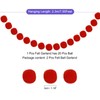 MECCANIXITY 2Pcs Felt Ball Garland Red Pom Pom Garland Handing