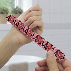 Beautiful Orchids Double-Sided Nail File Emery Board Set 4 Pack