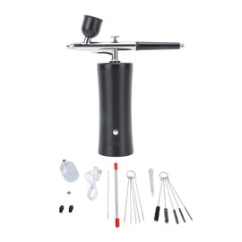30PSI Electric Airbrush Kit Cordless Makeup Airbrush USB Charging Set for Nail Art Tattoo Model Colouring Black