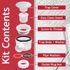 SPARES2GO Shower Trap for 90mm Tray Plug Hole 1.5" Luxury