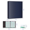 BYSTER A4 Business Card Book, PU Leather Organizer with 30