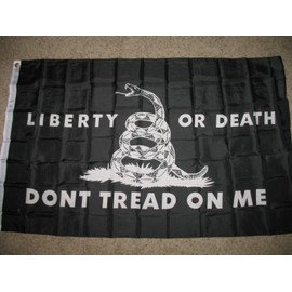 Liberty Or Death Black Dont Tread On Me Tea Party 3X5 Flag Outdoor