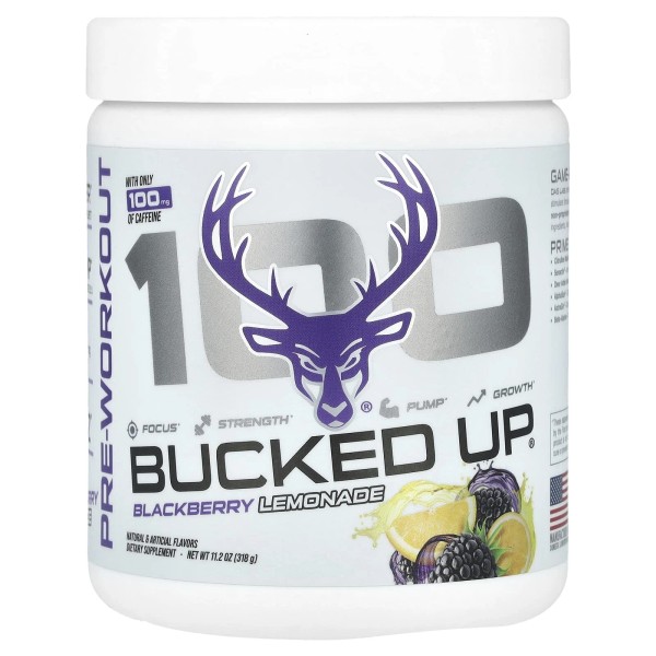 Bucked Up 2 X Bucked Up, 100, Pre-Workout, Blackberry Lemonade,