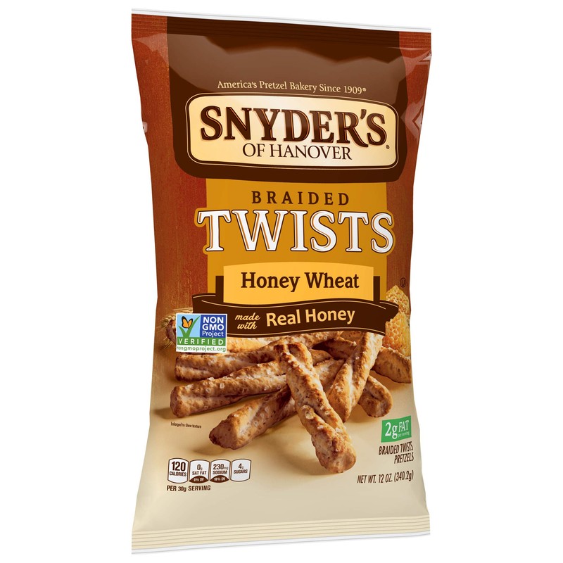 Snyder's of Hanover Honey Wheat Braided Twist, 10-Ounce (Pack of