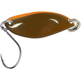 FTM Spoon Fly 1.2 g - Flashing Spoon for Trout Fishing, Spoon for Trout Fishing, Flashing Spoon for Fishing, Ultralight, Colour: Brown/Orange
