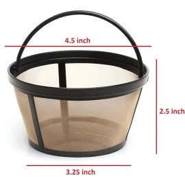 For BLACK+DECKER, for mr. coffee,, mr coffee, mr. coffee,, black & decker, black and decker Stainless Steel Reusable Coffee Filter Basket 8-12 Cup Permanent Fit Most