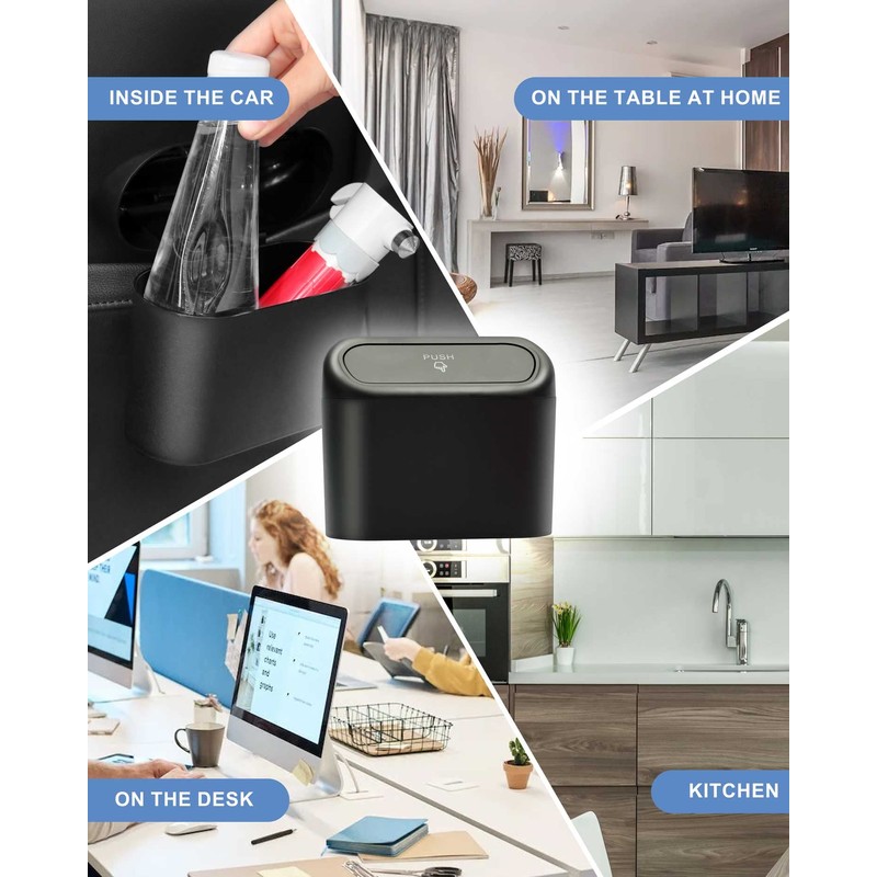 MAICHANG Car Garbage Can with Lid and 40 Small Garbage