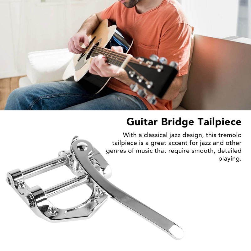 Guitar Tremolo Vibrato Bridge Tailpiece with Small Rocking Rod Jazz