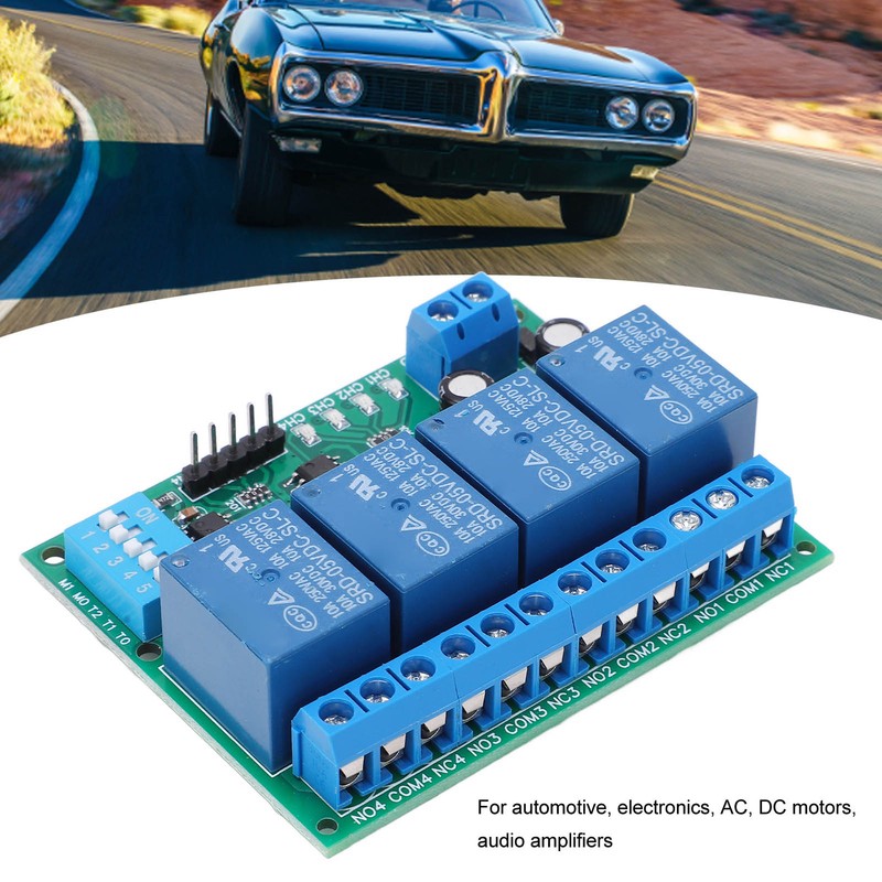 Relay Module DIP 4 Channel Control Board Switch Controller DC