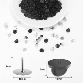 80 Pairs Rubber Blank Pin Backs Butterfly Clutch Backings Holder Tie Tacks Keepers Replacement with 9mm Length 10mm Width Lapel Enamel Pins for Craft Making