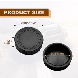 2PCS Engine Radiator Coolant Water Tank Black Reservoir Cap, Compatible with Infiniti Nissan Renault, OEM# 21712-79900