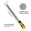 TARIST Diamond File Set, 3-Piece, 8-inch, Includes Flat/Half-Round/Round. For Sharpening