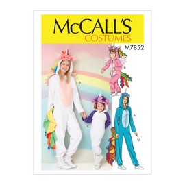 McCall's Women's and Girl's Onesie Unicorn Costume, Sizes S-XL Sewing Pattern