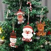 BOFUNX Pack of 10 Christmas Pendants, Wooden Christmas Tree Pendants,