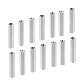 YOKIVE Pack of 20 M3 Spacers, Brass Hexagonal PCB Spacer Nuts, Keep Height Consistent, Perfect for Motherboard, Circuit, Board, Electronics (Silver Tone 25 mm)