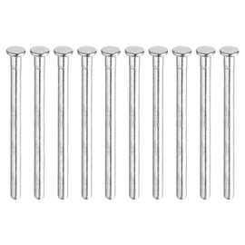 sourcing map 10pcs 3.5 Inch Door Hinge Pins, Removable Brushed Door Hinge Interior Hinge Security Pins for Wood Residential Door Replacement, Silver