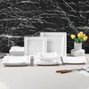 Yummost Square Melamine Dinnerware Sets of 12 Pcs,Square Plates and