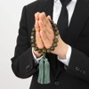 Butsudanya Takita Shoten Kyoto Prayer Beads for Men, Green Wood