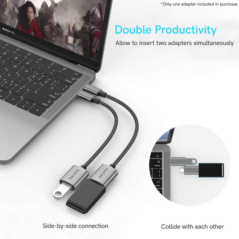 USB-C 3.0 OTG Adapter Compatible with Apple MacBook Pro 16"