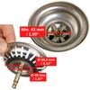 Strainer Basket for Sink, Diameter 79 mm / 80 mm