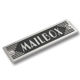 The Metal Foundry Mailbox Metal Door Sign. Art Deco Style Home Décor Accessories Door Or Wall Aluminium Plaque. Handmade In England.