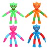 4PCS Telescopic Suction Cup Toy Cartoon Reduce Pressure Plastic Shape