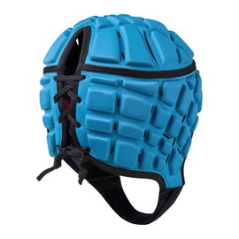 Canterbury Unisex Raze Rugby Headguard | Scrum Cap, Full Coverage | Soft-Edged Chin Strap | Designed Holes Aid Ventilation | Foam Padding Headguard, Blue, XS