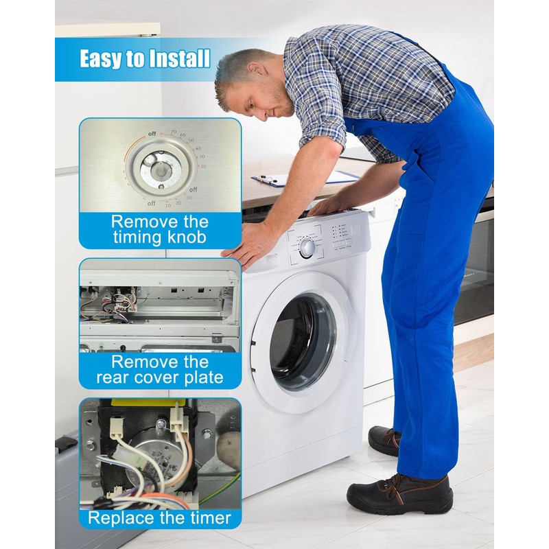 Upgraded W10185981 WPW10185981 Dryer Timer Replacement Fit for Whirlpool Kenmore