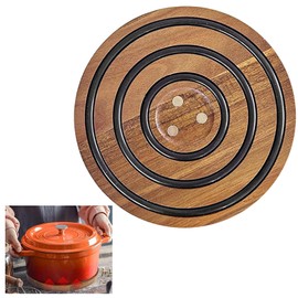 2025 Magnetic Pot Trivet Magnetic Pot Coaster Magnetic Pot Holders Magnetic Wood Trivet Hot Pan Holder Wooden Trivets Tree Non-Slip Pot Rack Mat Magnetic Wooden Trivets for Hot Pots and Pans (1Pcs)