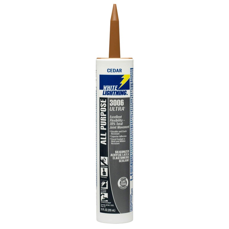 White Lightning W11006010 3006 Ultra All Purpose Elastomeric Sealant, Cedar,