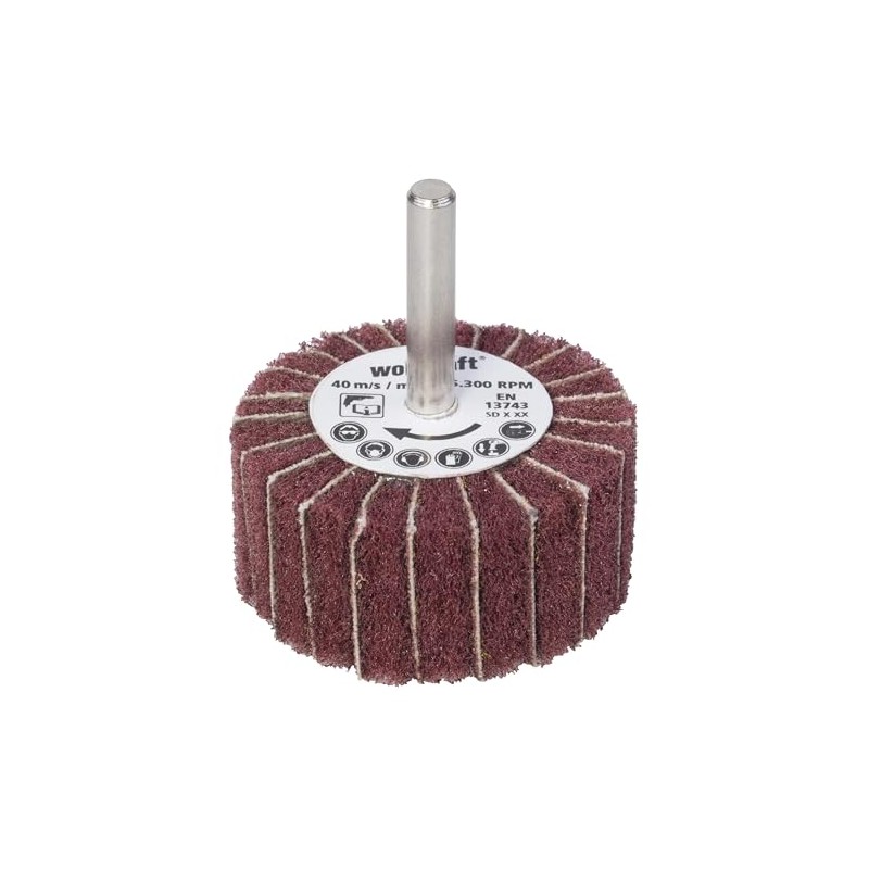 Wolfcraft Black Aluminium Oxide 150 Grit Medium Bonded Abrasive Wheel