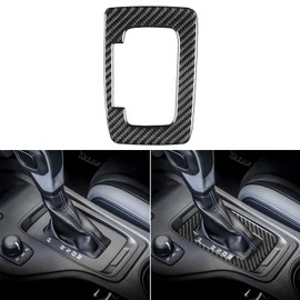 NVCNX Real Premium Carbon Fiber Compatible with Ford Ranger 2019 2020 2021 2022 2023 XLT Lariat XL Car Center Console Gear Shift Indicator Panel Cover Trim Interior Accessories Black