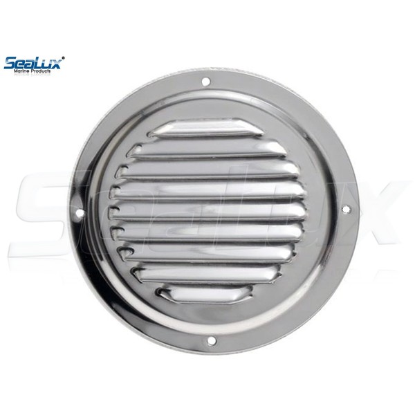 SeaLux Stainless Steel 5 Inch Marine Boat Engine Louvered Style Vent Cover