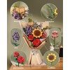 ROWOOD 3D Puzzle DIY Wooden Flower Bouquet, Artificial Flowers Model