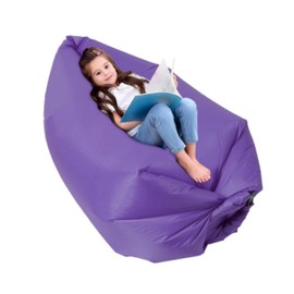 King Mills Inflatable Couch, Anti Leakage Inflatable Couch for Camping, Ideal as Portable Air Couch, Inflatable Chair for Kids, Inflatable Beach Chair for Kids and Teens, Purple