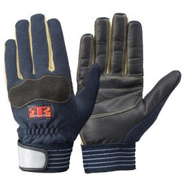 Tombolex K-703HTNV Cut Resistant Gloves, Thumb and Smartphone Compatible, Kevlar, Field Work Gloves, Navy, 3L Size