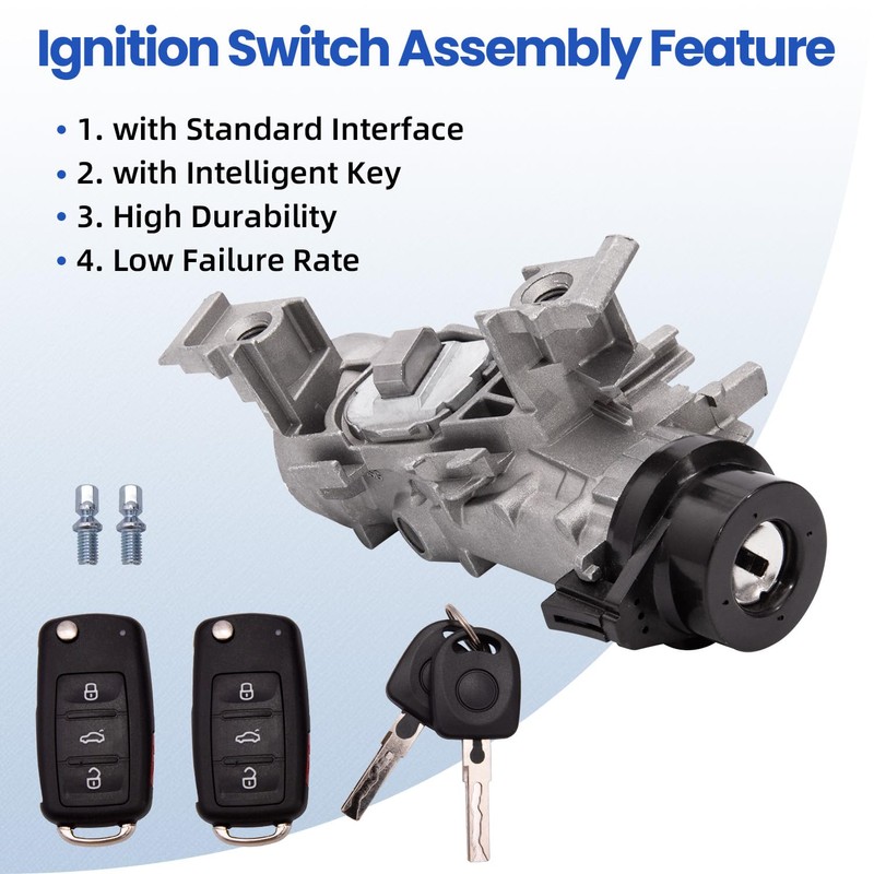 1K0905851 Ignition Switch Lock Cylinder Assembly with Intelligent Key Shell
